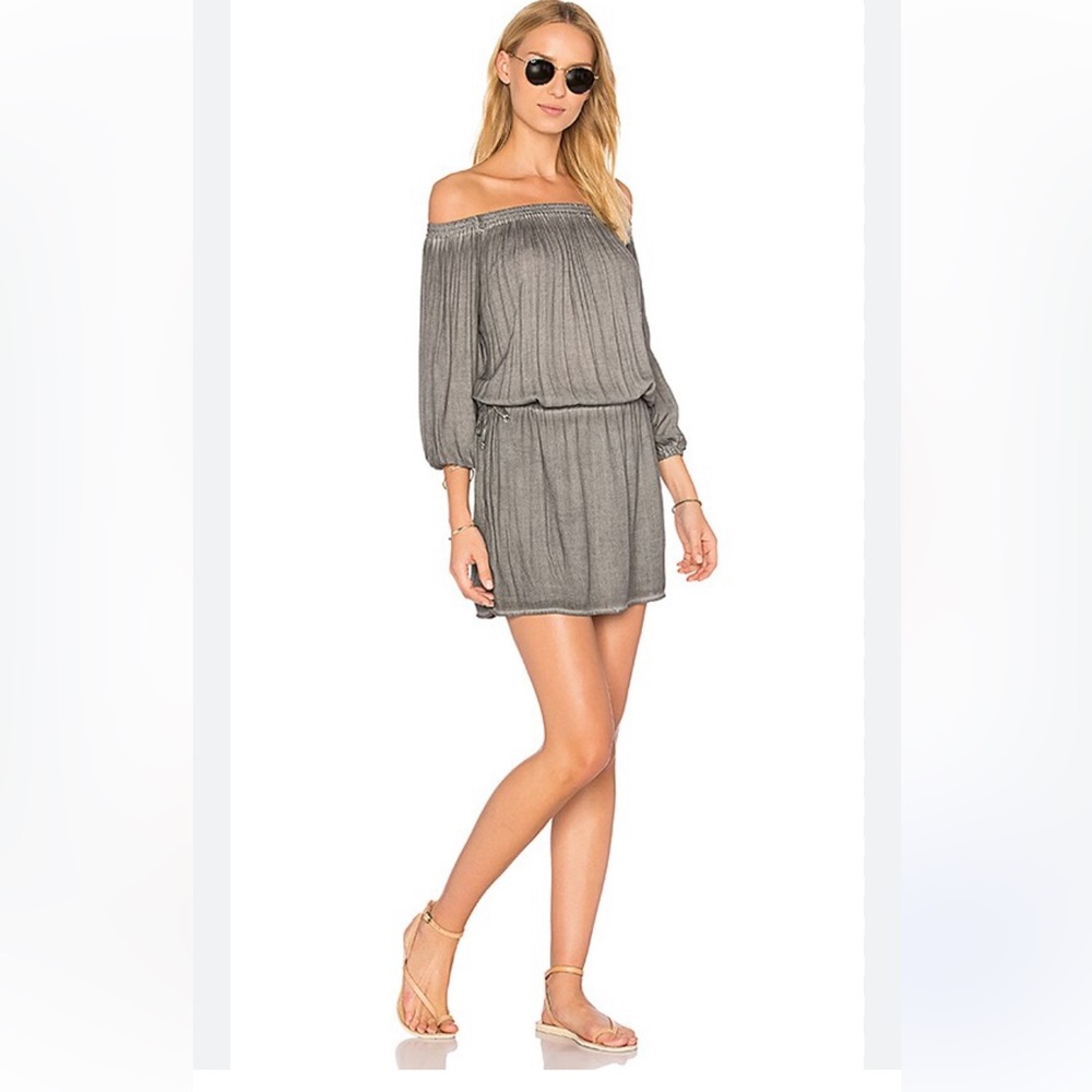 YFB CLOTHING Aletta Dress in Iron Oil Wash